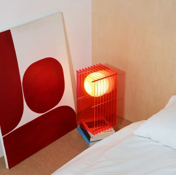 LOP Small Rectangle Pink Lamp