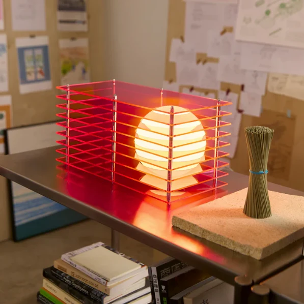 LOP Small Rectangle Pink Lamp