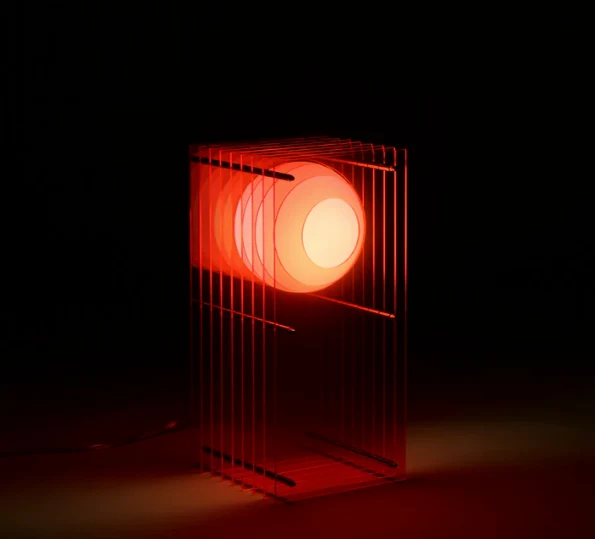 LOP Small Rectangle Pink Lamp