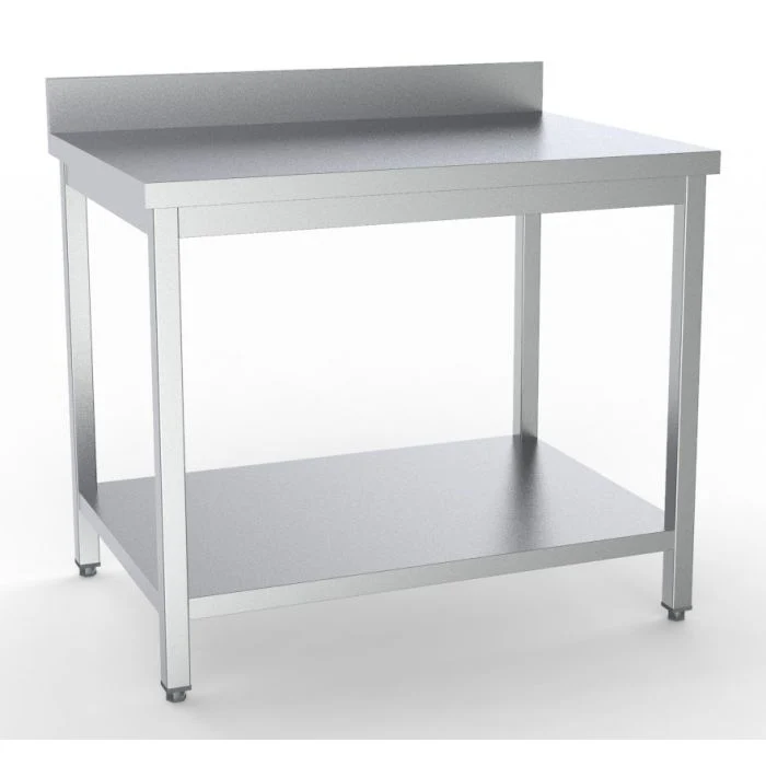 Arbeidsbord med underhylle og oppkant -700