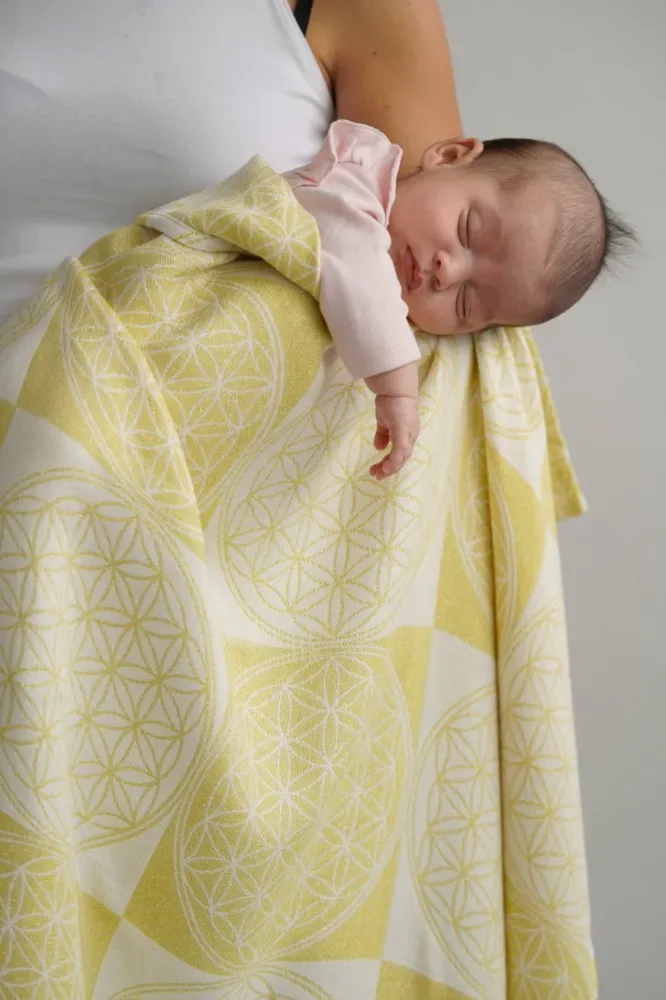 Baby takblomst av livsgull