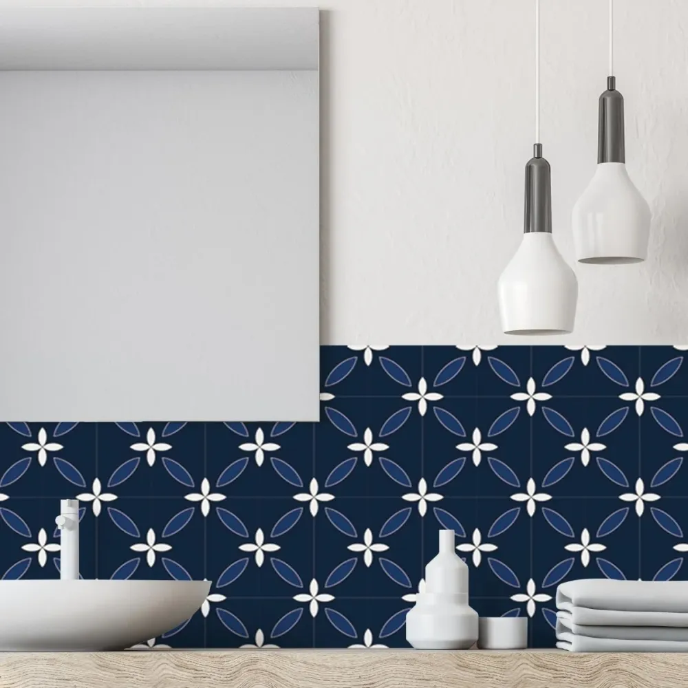 Classic Navy selvklebende backsplash