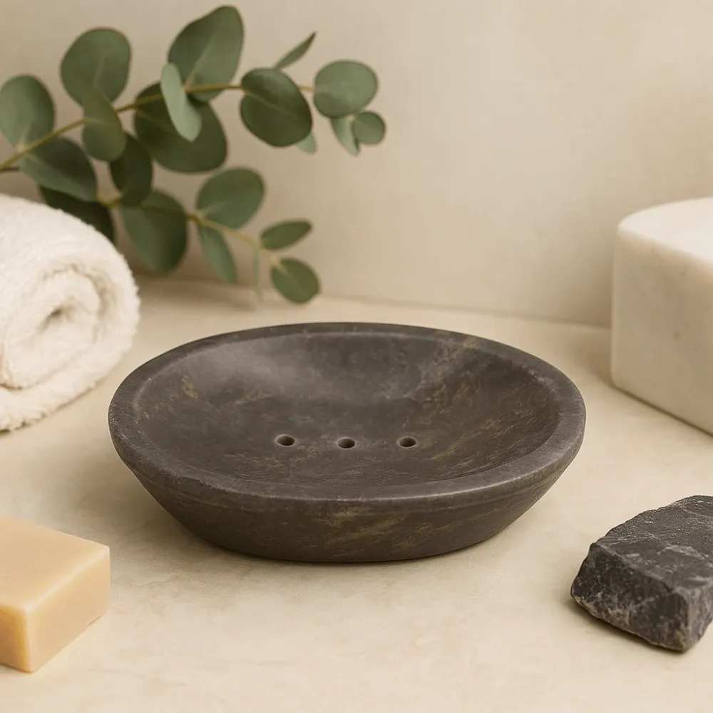 Marmor Såpeskål Oval Grå