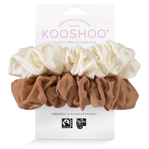 Hår scrunchie Cappuccino plastfri 2 stk