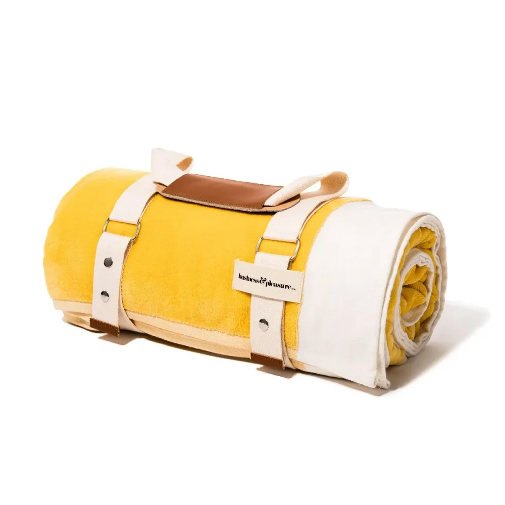 Beach Blanket Mimosa Yellow Stripe