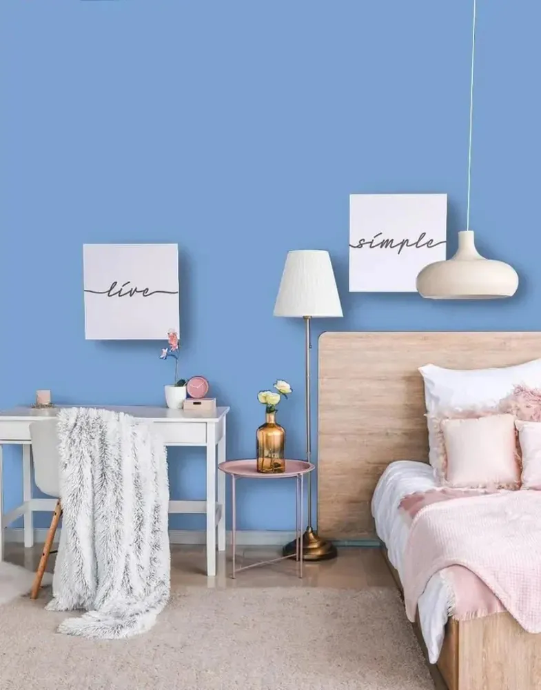 Kontaktplast - Ensfarget Blå (60 cm x 5 m)