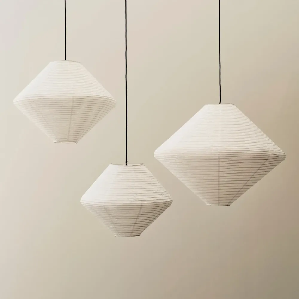Rispapir Lampeskjerm Diamond Ø60
