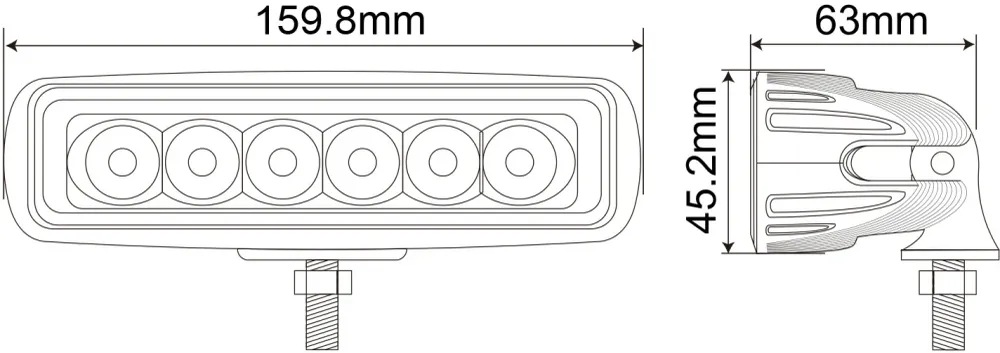 1852 Arbeidslys Flom LED 9W