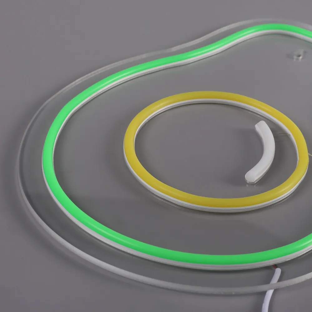 Avokado Neon Vegglampe