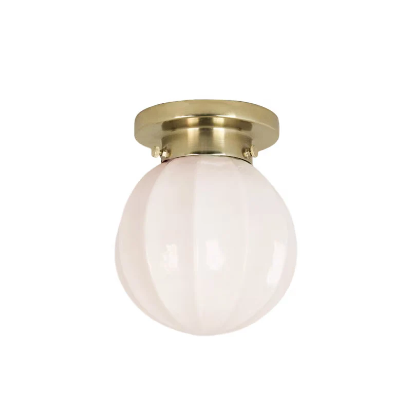 Badrumslampe Tak Marit Messing/Opal Beige Liten