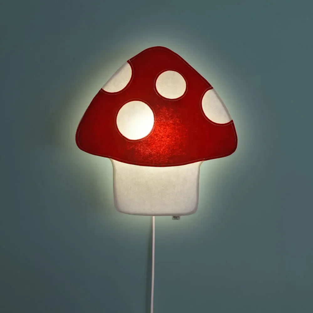 Soft Light Mushroom Vegglampe