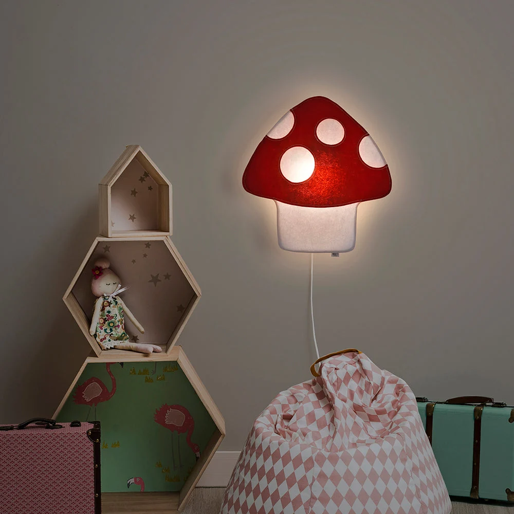 Soft Light Mushroom Vegglampe