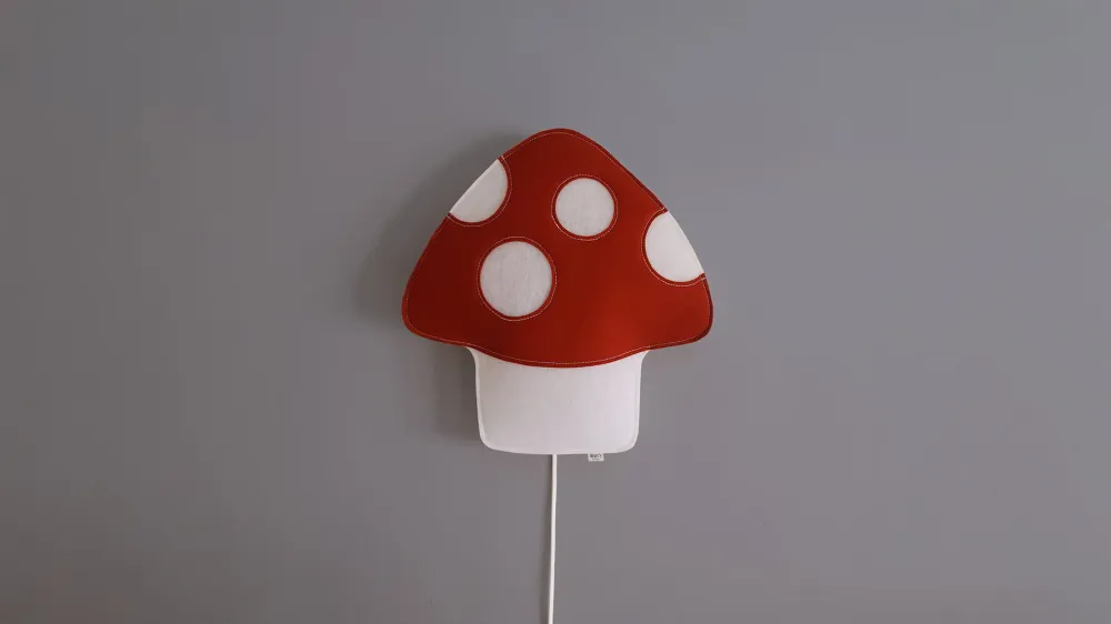 Soft Light Mushroom Vegglampe