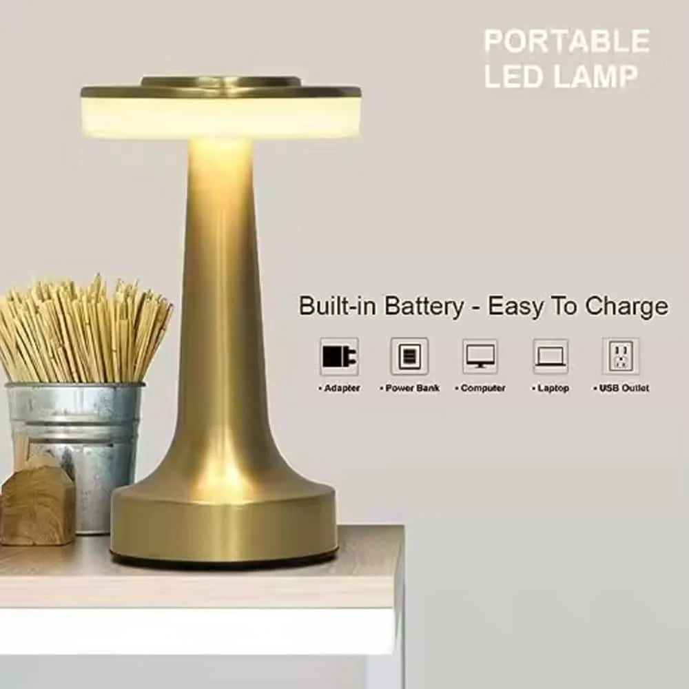 Touch LED Bordlampe med USB-lading