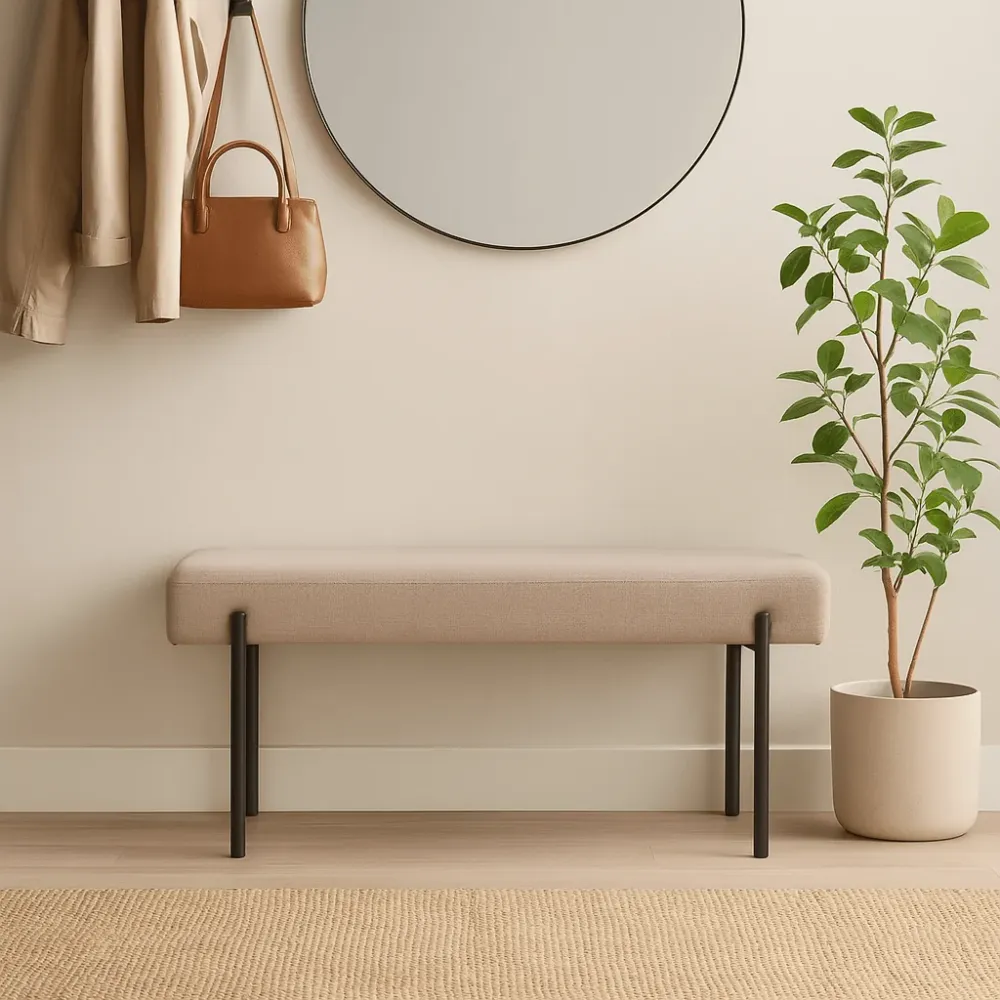 Swindon benk bouclé stone 100 cm