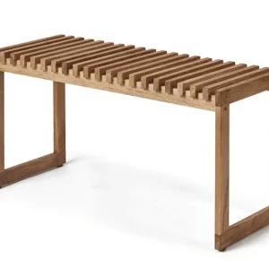Benk med lameller - Eik