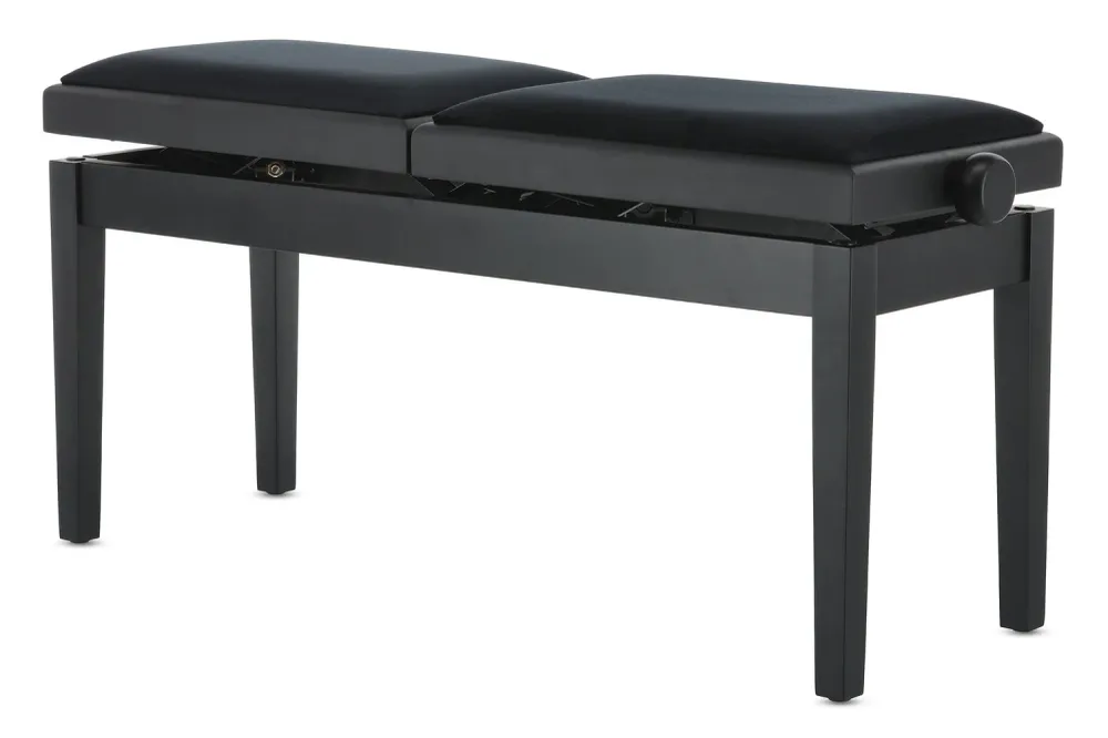 GEWA Piano bench Deluxe Double - Black matt