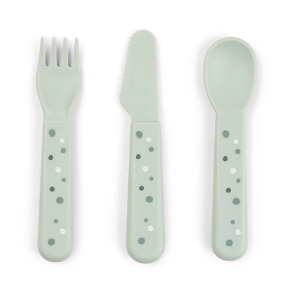 Done Deer Bestikk Kiddish Cutlery Set Deer friends, Grønn Croco