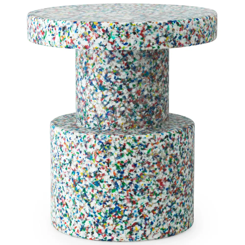 Bit Stool White – Multi 100% Resirkulert plast