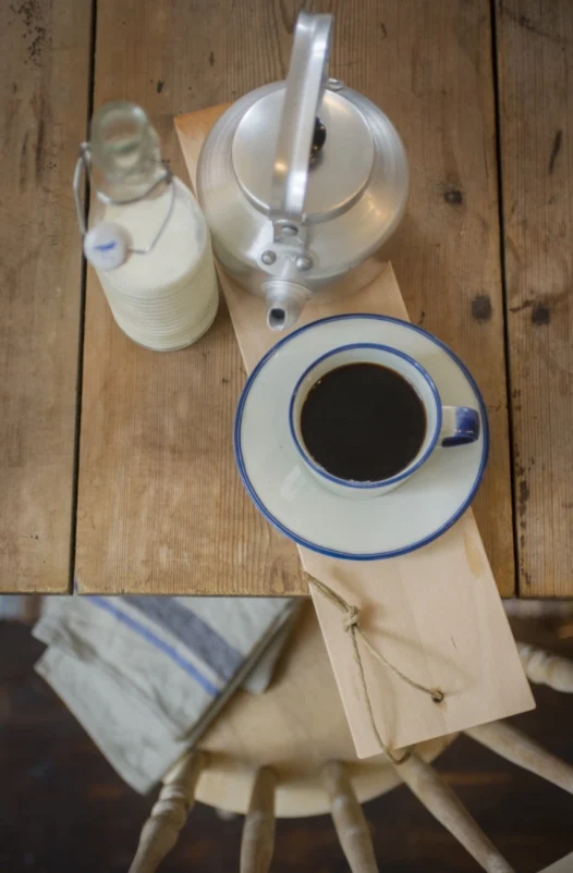 Coffee Cup Saucer Blue