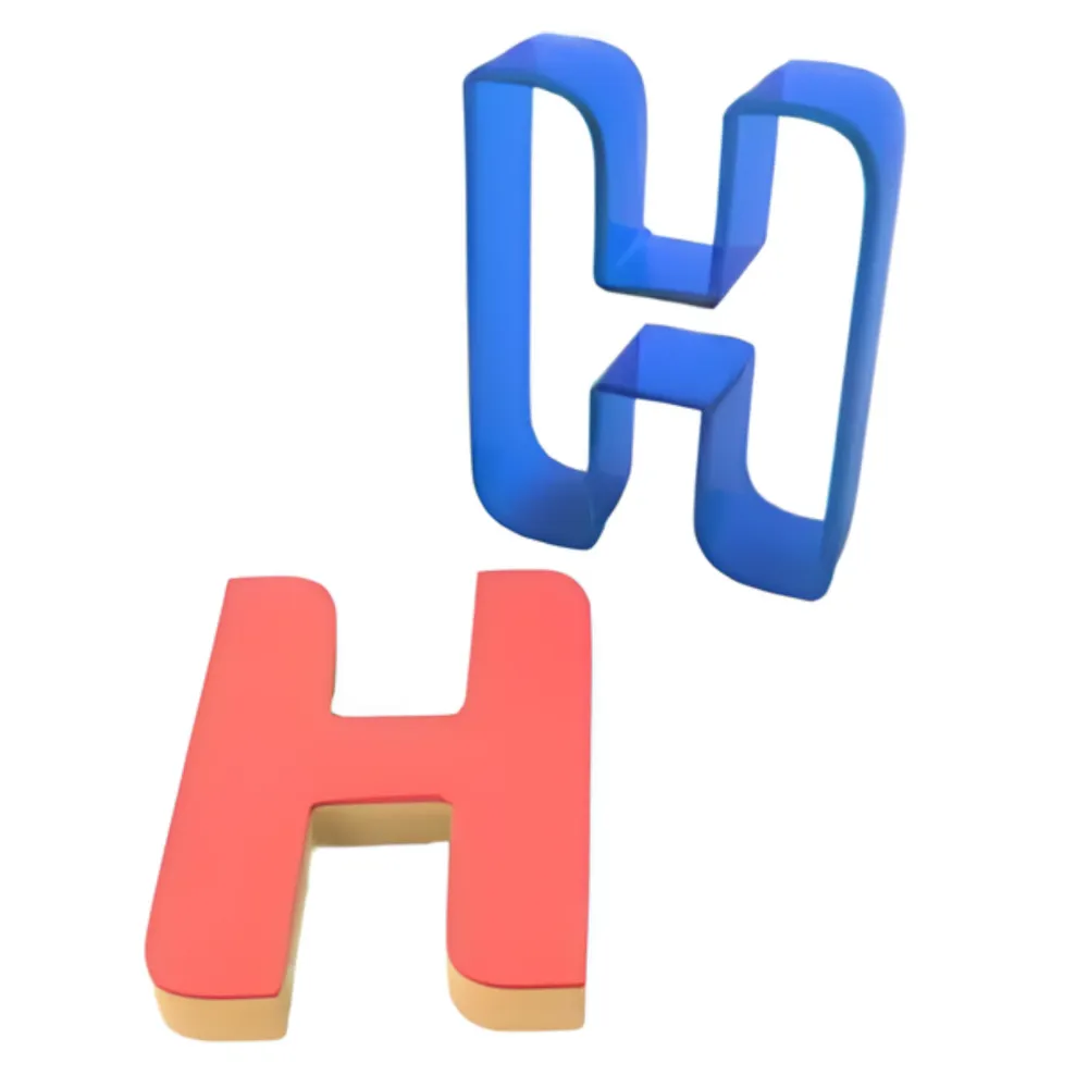 Pepperkakeform bokstav H