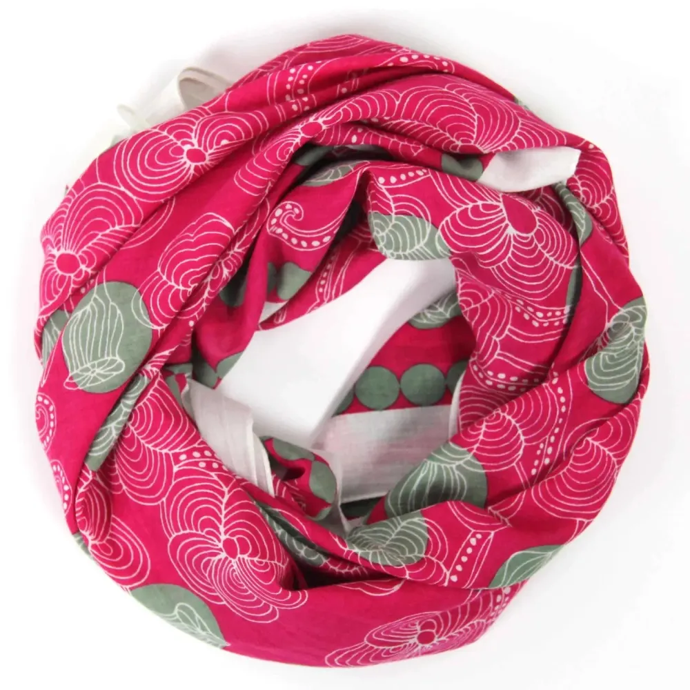 Burma Square Fuchsia scarf