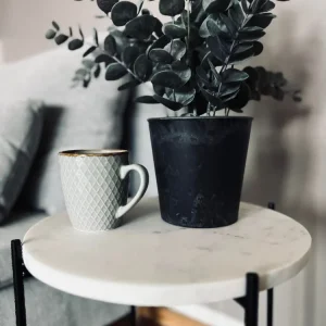 Sidebord - Hvit marmor