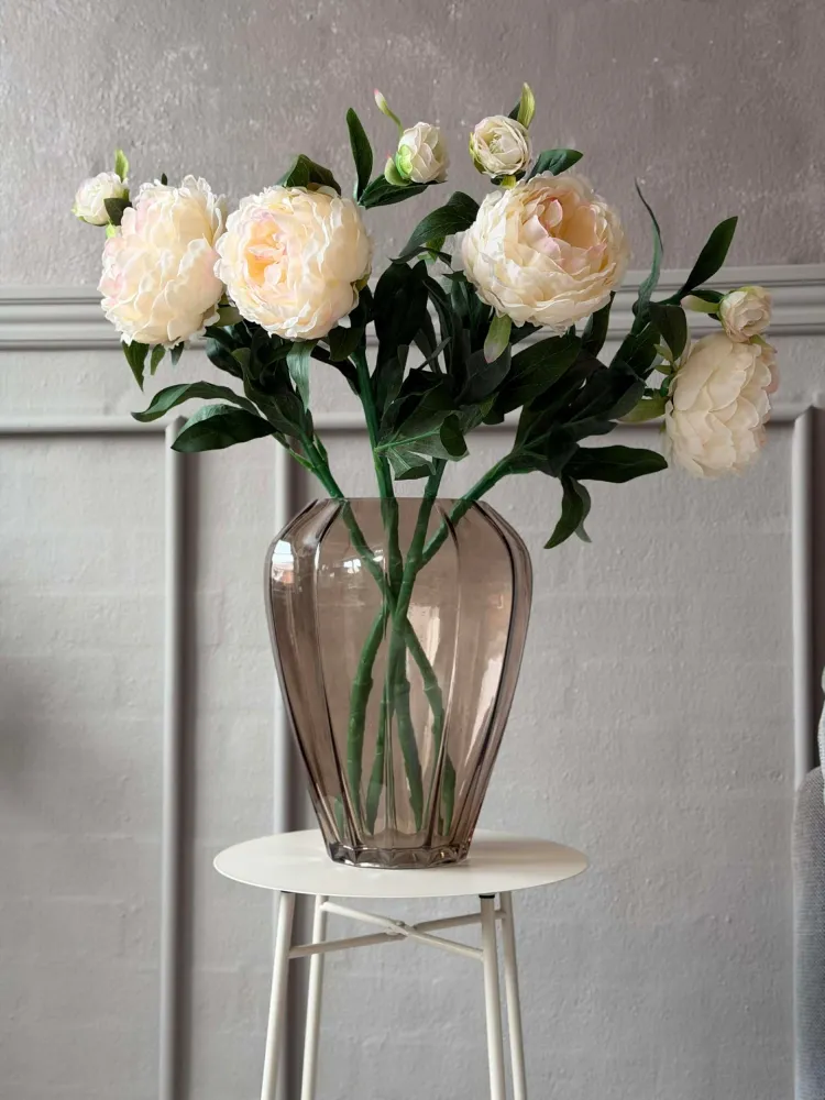 Sidebord med hylle - Hvit