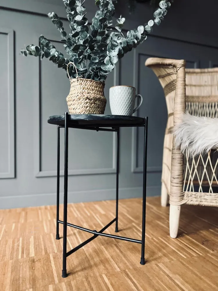 Sidebord - Svart marmor