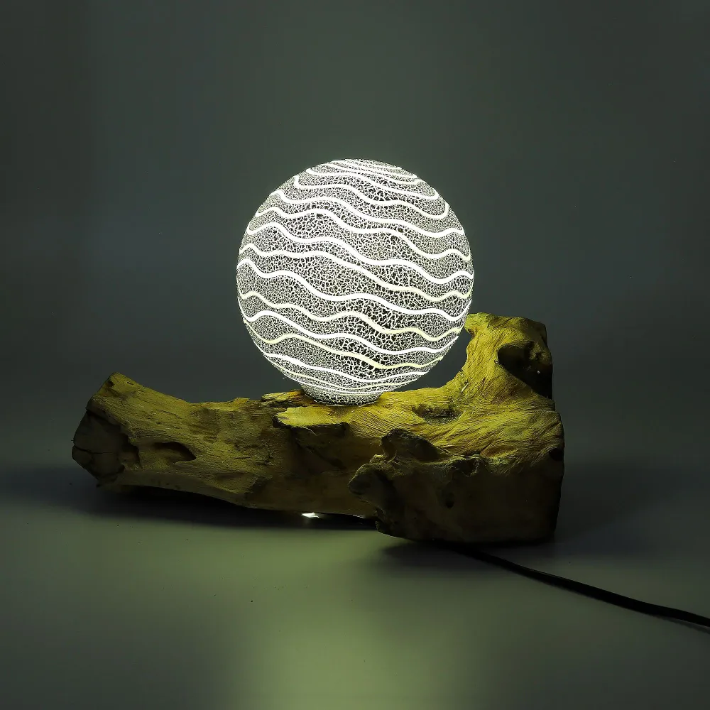 DriftGlow lampe grå Luna skjerm