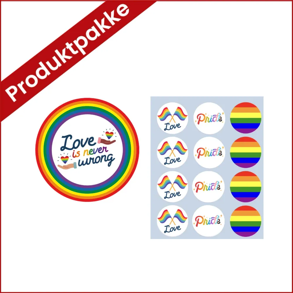 Produktpakke Pride -Kakebilde og cupcakesbilde-