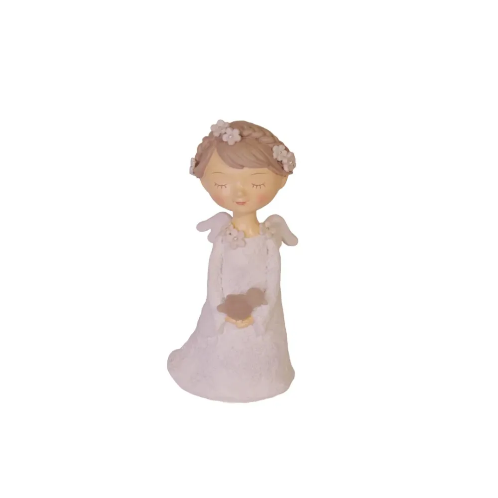 Elise figur m/fugl og LED-lys