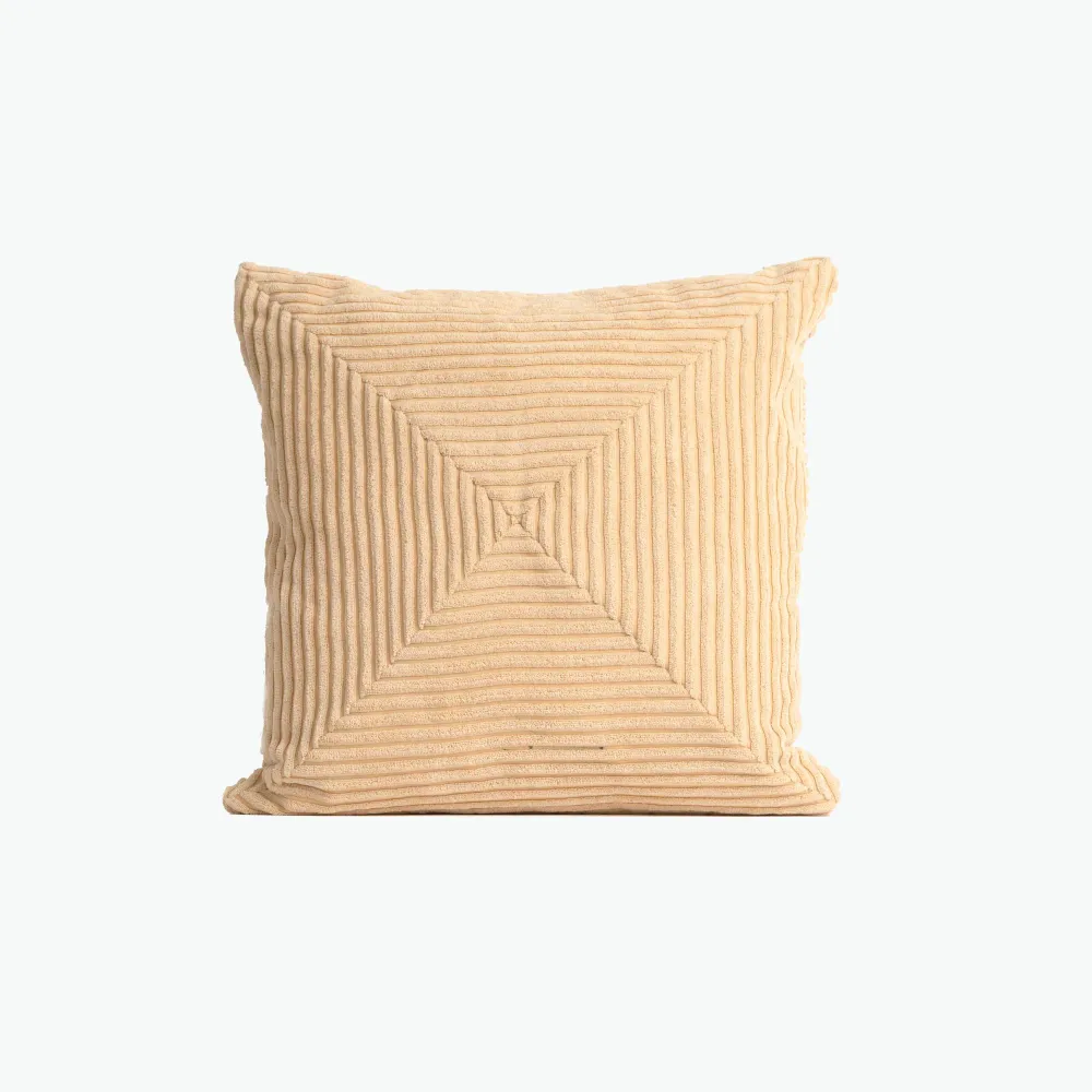 Square pute fløyel beige