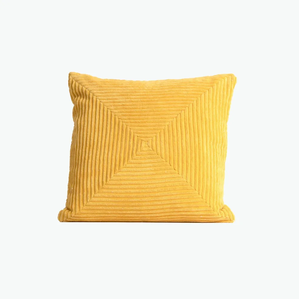 Square pute fløyel gul