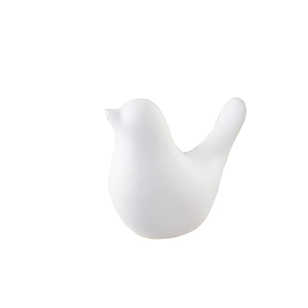 Bird figur hvit medium