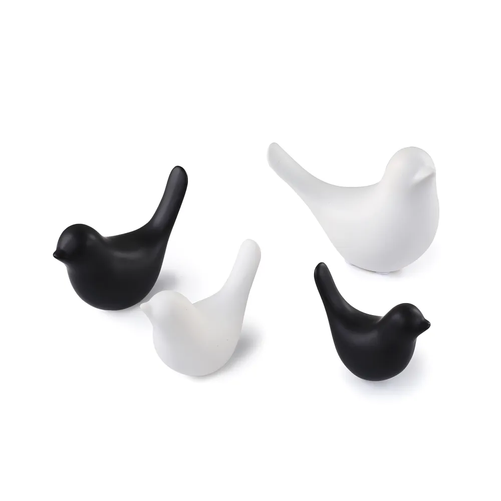 Bird figur hvit medium