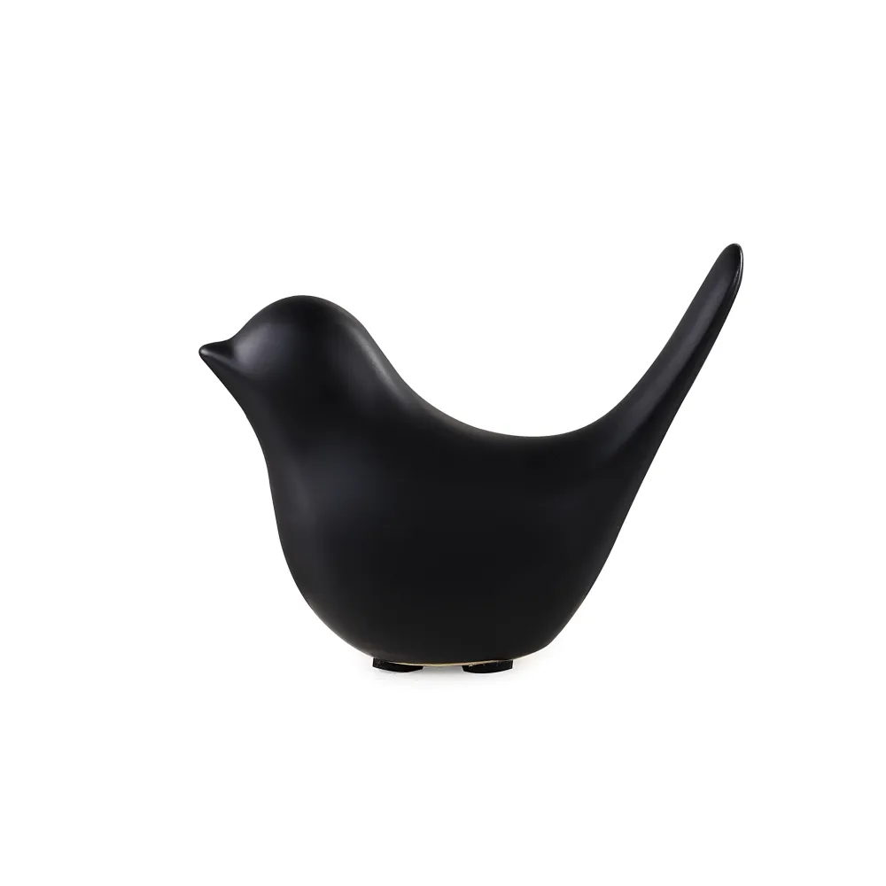 Bird figur svart large