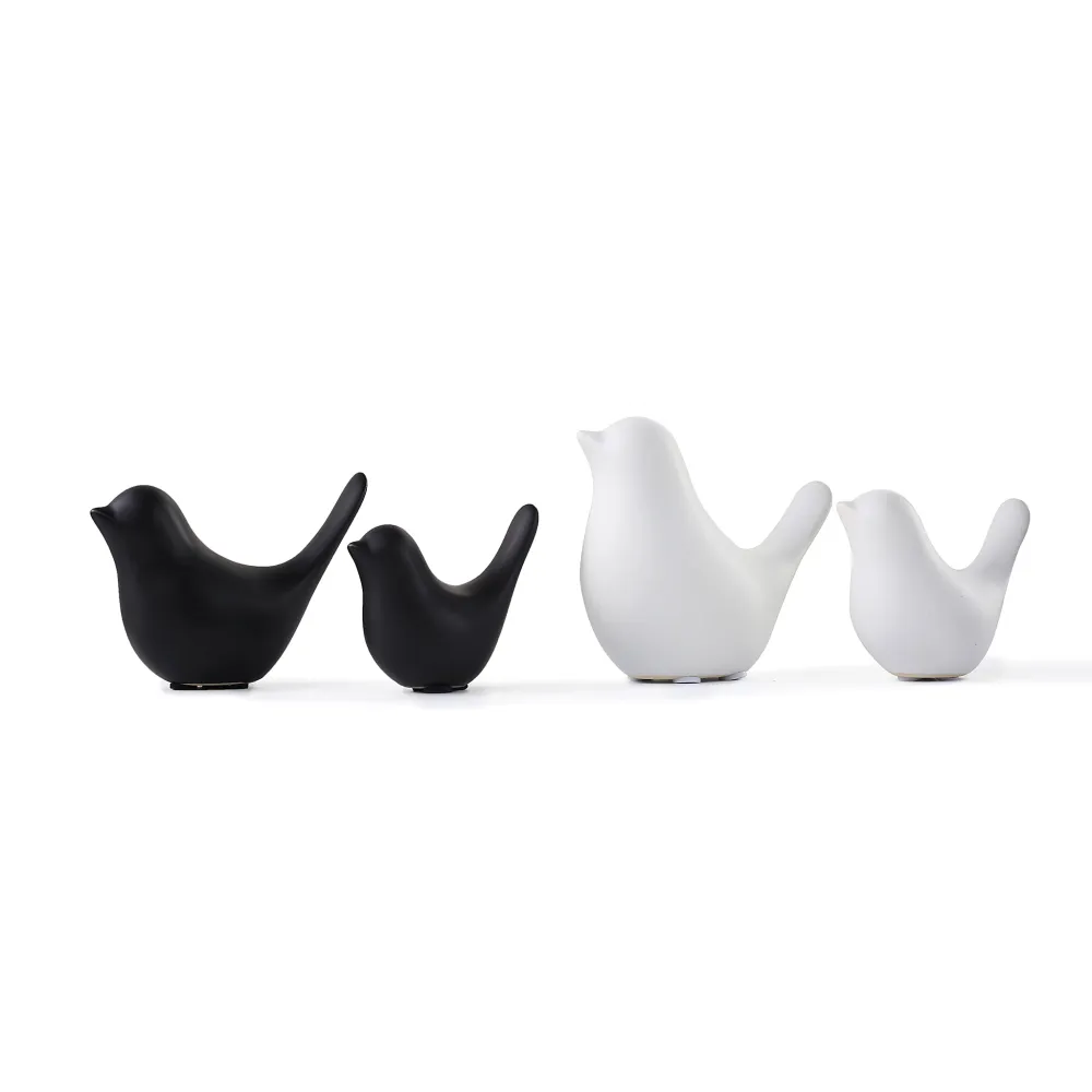 Bird figur svart large