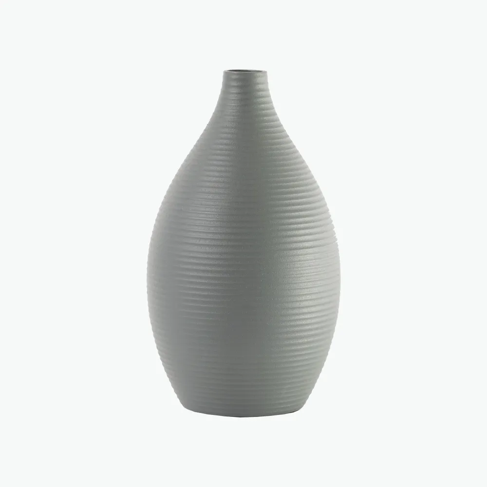 Shapes dusty green vase medium H: 23 cm