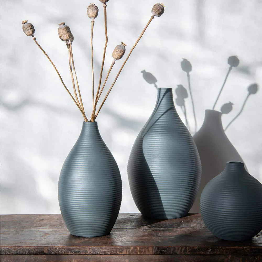 Shapes dusty green vase medium H: 23 cm
