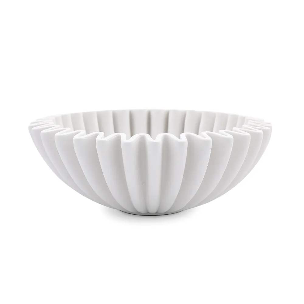 White Ribbed skål
