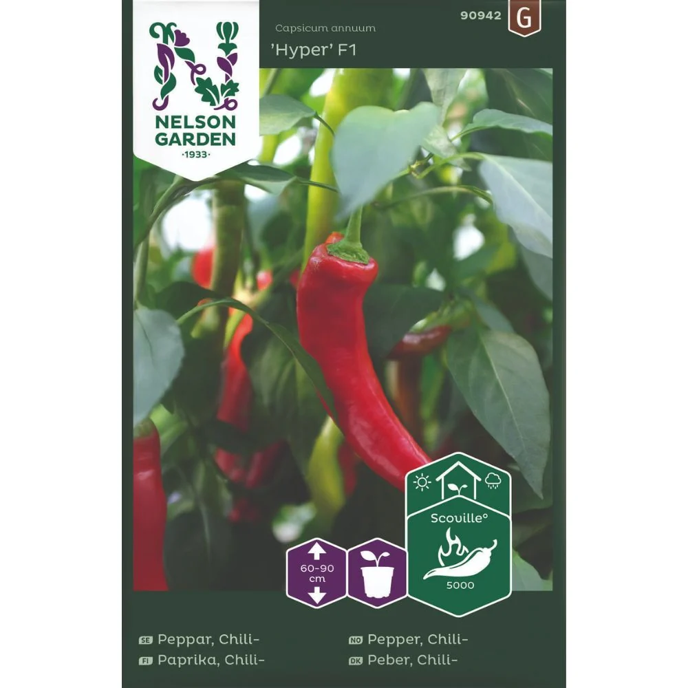 Chilipepper ‘Hyper’ F1 – tidlig og robust chilisort