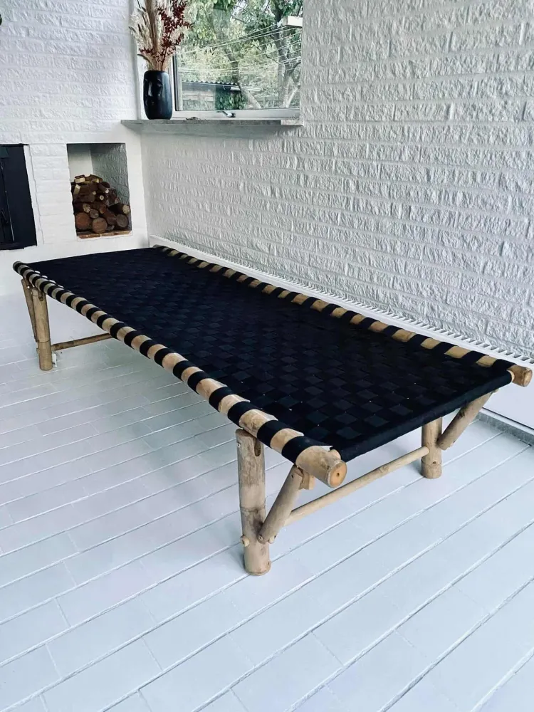 Daybed i bambus - Svart sete