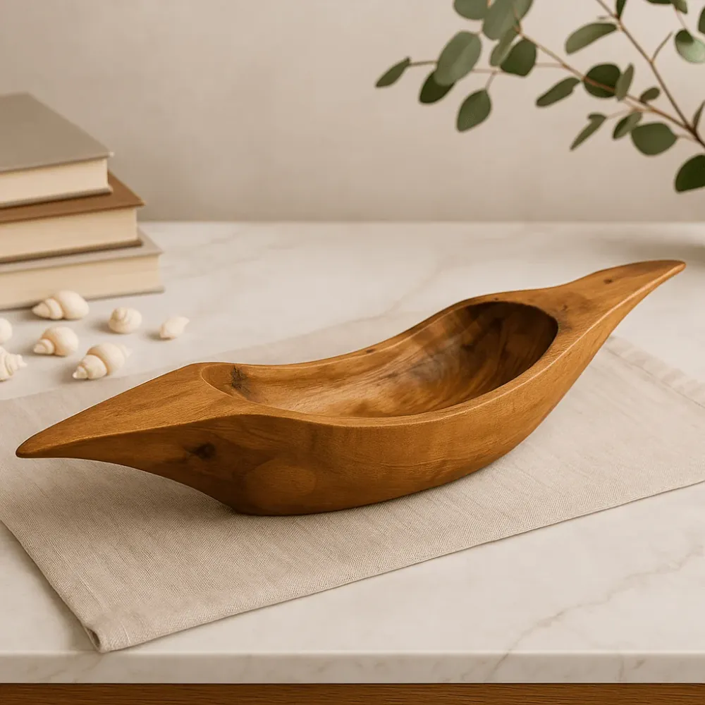 Teak Rotbolle Gresk Stil 45cm