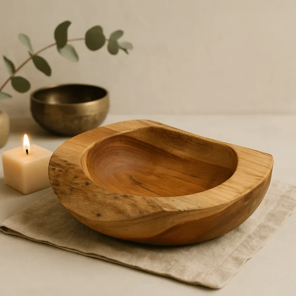 Teak trebolle stor 25 x 7 cm