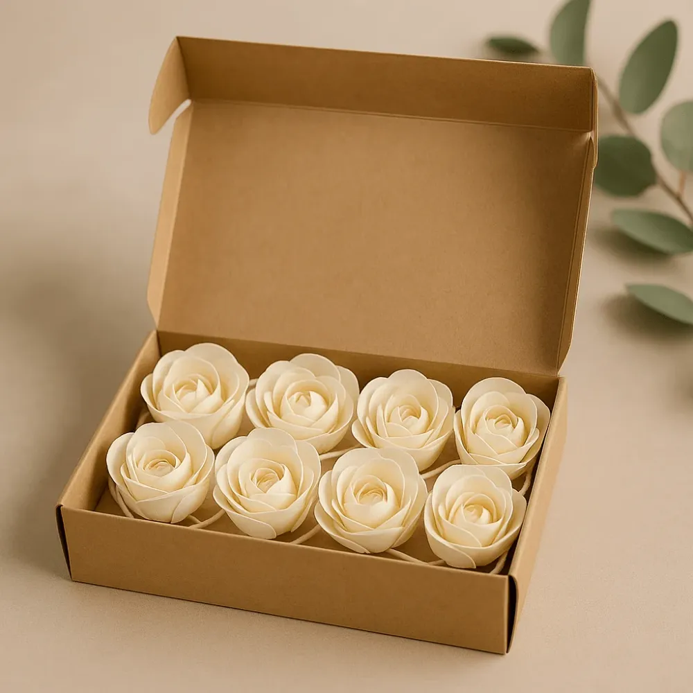 Diffuserblomster Rose på snor Sola 12 stk
