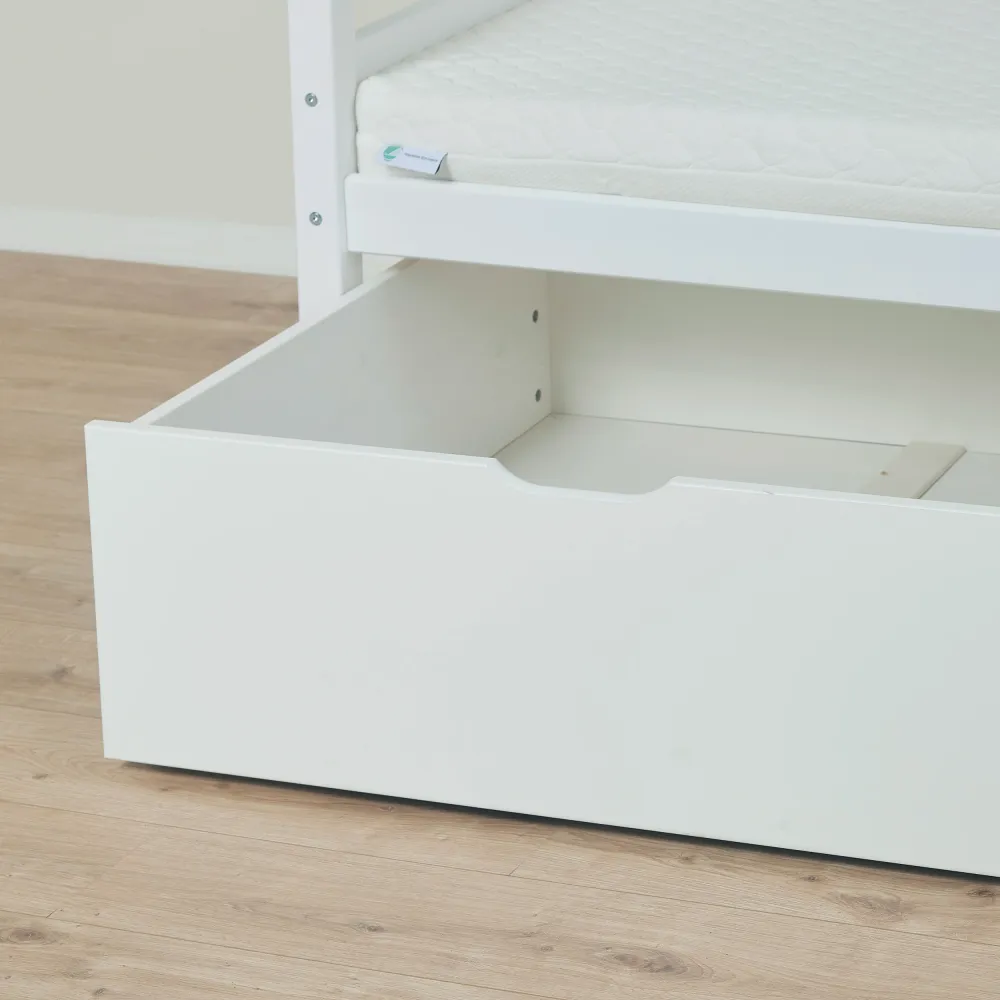 Hoppekids DELUXE skuffe på hjul, Hvit