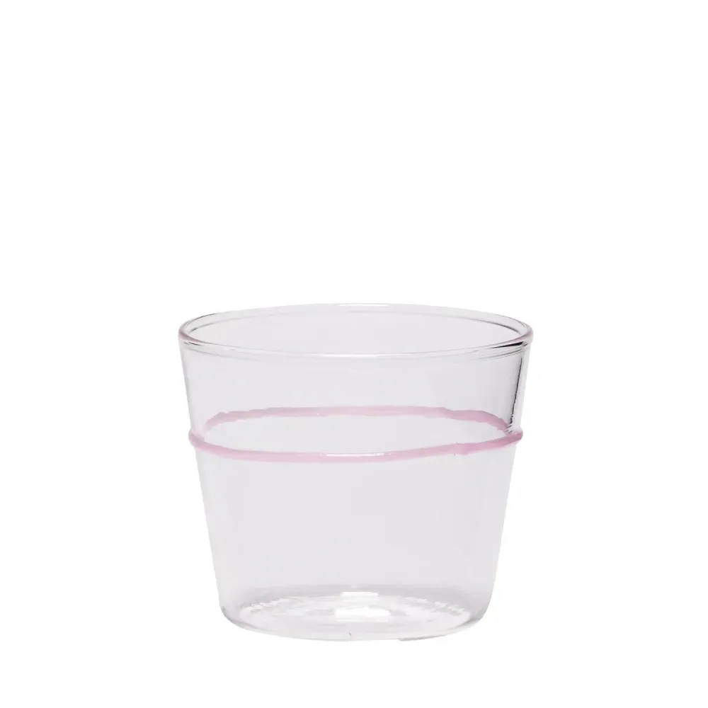 Drinking Glass Pink Line