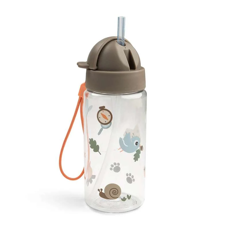 Done Deer Drikkeflaske m. sugerør - Tiny Trails - 350 ml - Sand