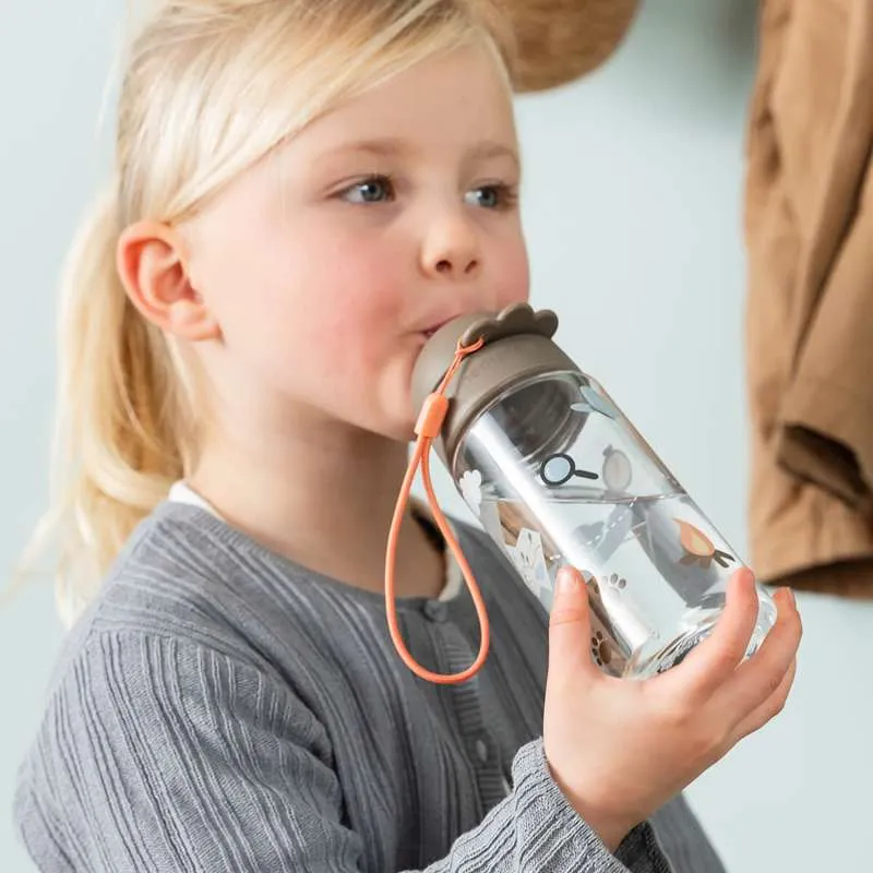 Done Deer Drikkeflaske m. sugerør - Tiny Trails - 350 ml - Sand